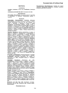 Taxonomic Index of Caribbean Fungi