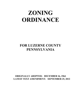 Zoning Ordinance