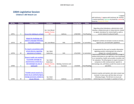 106Th Legislative Session