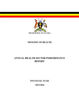 Annual Health Sector Performance Report
