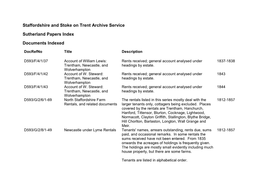 Sutherland Papers Index