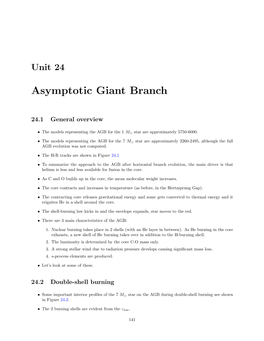 Asymptotic Giant Branch