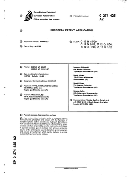 Pyruvate Oxidase, Its Preparation and Use