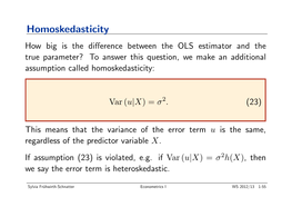 Homoskedasticity