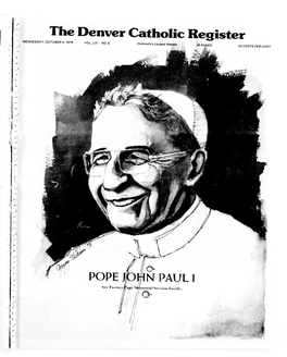 Pope John Paul I As the Pope Who Smiled at the World