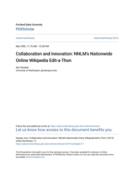 NNLM's Nationwide Online Wikipedia Edit-A-Thon