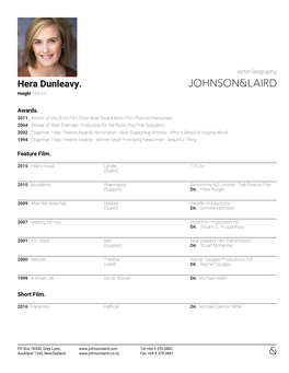 Hera Dunleavy. Height 169 Cm