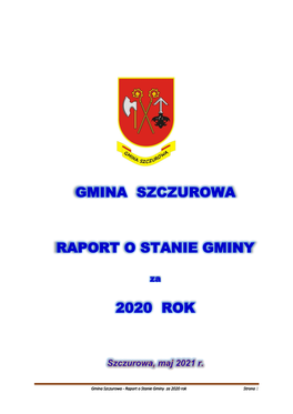 Gmina Szczurowa Raport O Stanie Gminy 2020