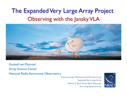 The Expanded Very Large Array Project Observing with the Jansky VLA