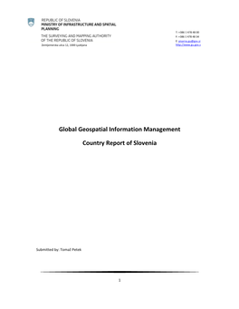 Global Geospatial Information Management Country Report Of