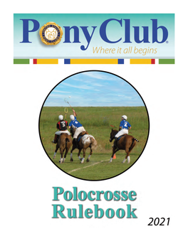 2021 Polocrosse Rulebook Replacement Pages