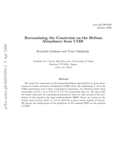 Reexamining the Constraint on the Helium Abundance From