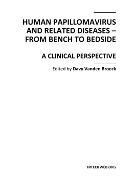 Human Papillomavirus and Related Diseases – from Bench to Bedside