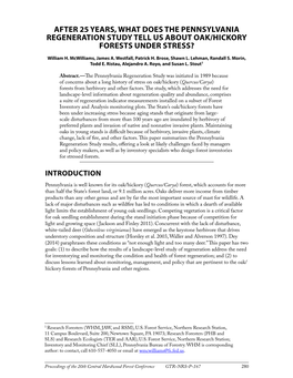 After 25 Years, What Does the Pennsylvania Regeneration Study Tell Us About Oak/Hickory Forests Under Stress?