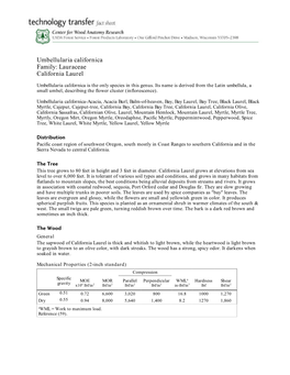 Umbellularia Californica Family: Lauraceae California Laurel