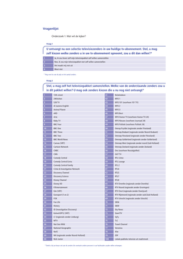 Vragenlijst Stel, U Mag Zelf Het Televisiepakket