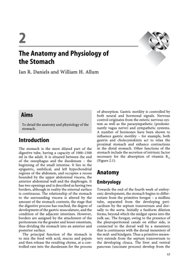 2 the Anatomy and Physiology of the Stomach