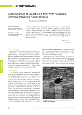 Cystic Changes of Breast in a Family with Autosomal Dominant Polycystic Kidney Disease