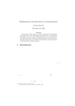 Explanation and Discovery in Aerodynamics