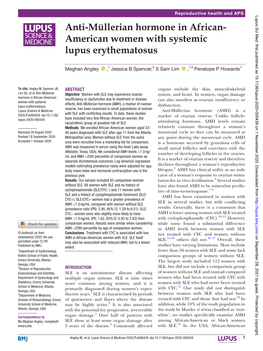 Anti-Müllerian Hormone in African-American Women With