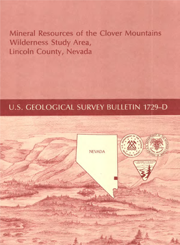 Mineral Resources of the Clover Mountains Wilderness Study Area, Lincoln County, Nevada