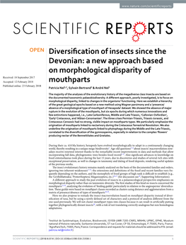 Diversification of Insects Since the Devonian