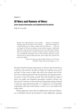 Chapter 6: of Wars and Rumors of Wars: Extra-Factual Information