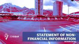 Statement of Non-Financial Information 31