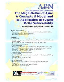 The Mega-Deltas of Asia: a Conceptual Model and Its Application to Future Delta Vulnerability