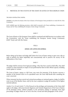 3. Protocol on the Statute of the Court of Justice of the European Union