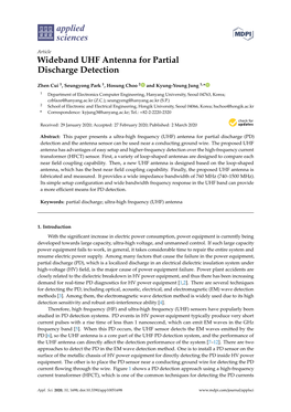 Wideband UHF Antenna for Partial Discharge Detection