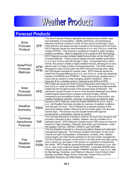 Weather Products