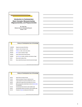 Day 1. Yao. Intro to Carbohydrates