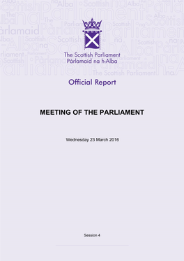 Meeting of the Parliament