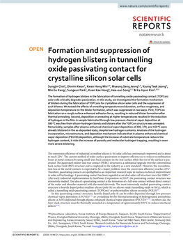 Formation and Suppression of Hydrogen Blisters in Tunnelling