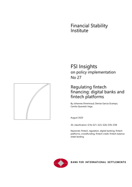 Regulating Fintech Financing: Digital Banks and Fintech Platforms