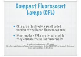 Compact Fluorescent Lamps (CFL)