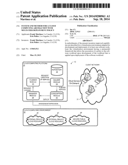 (12) Patent Application Publication (10) Pub. No.: US 2014/0280961 A1 Martinez Et Al