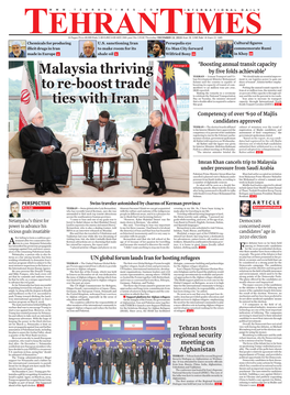 Malaysia Thriving to Re-Boost Trade Ties with Iran