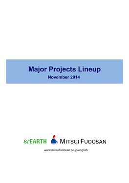 Major Projects Lineup November 2014