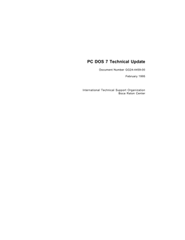PC DOS 7 Technical Update