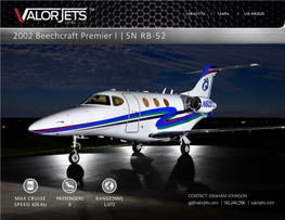 2002 Beechcraft Premier I | SN RB-52