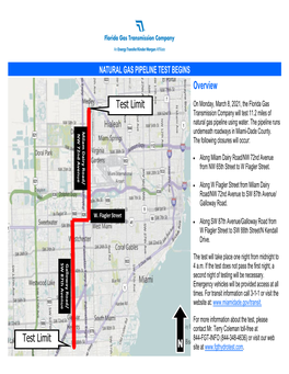 Natural Gas Pipeline Test Begins