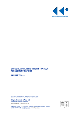 Bassetlaw Playing Pitch Strategy Assessment Report