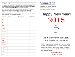 Chinese New Year Handout