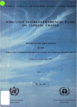 Wmo/Unep Intergovernmental Panel on Climate Change