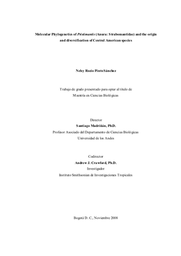 Molecular Phylogenetics of Pristimantis (Anura: Strabomantidae) and the Origin and Diversification of Central American Species