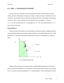 6-2: the 2 2 × Exchange Economy