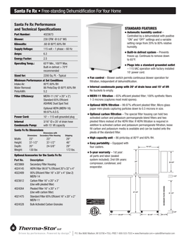 Santa Fe Rx • Free-Standing Dehumidification for Your Home