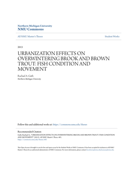 FISH CONDITION and MOVEMENT Rachael A